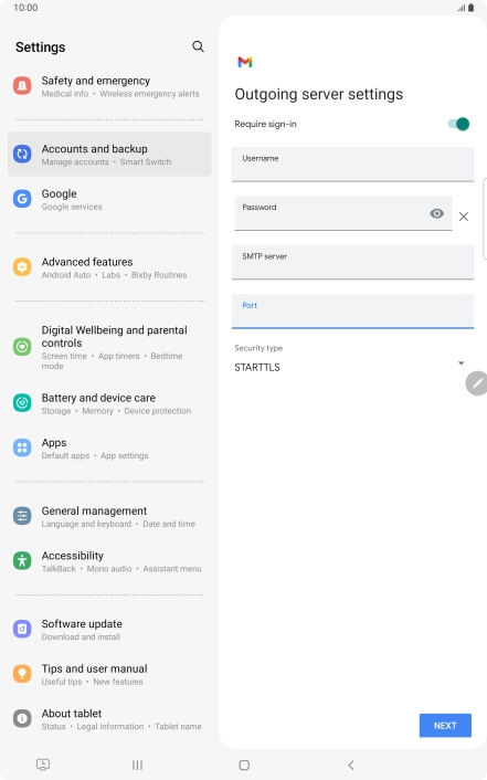 Press the drop down list below 