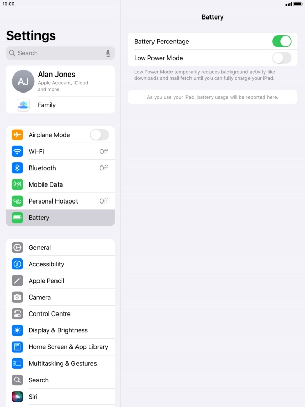 Press the indicator next to 