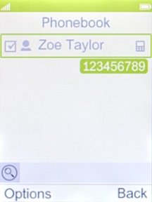 Press the Left selection key.