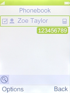 Press the Left selection key.