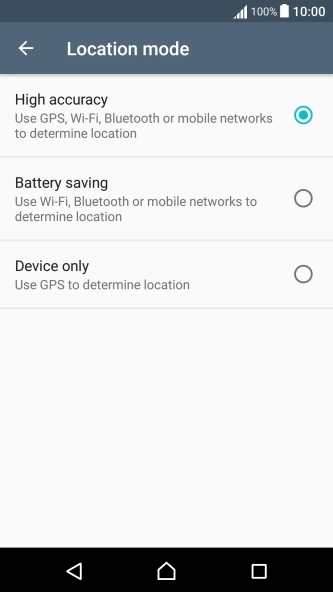 If you select High accuracy, your phone can find your exact position using the GPS satellites, the mobile network and nearby Wi-Fi networks. Satellite-based GPS requires a clear view of the sky.