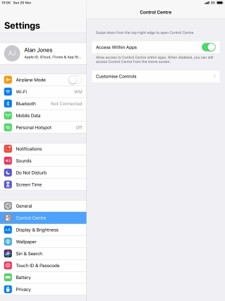 Press the indicator next to 