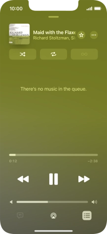Press the shuffle icon to turn the function on or off.
