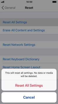 Press Reset All Settings.