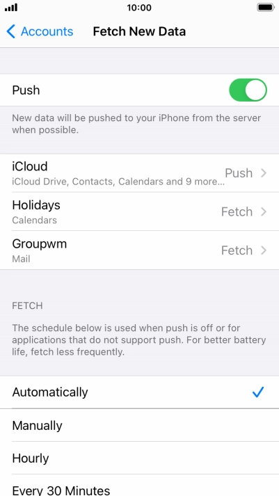 Press the indicator next to 