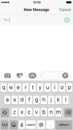 Press the search field and key in the first letters of the recipient's name.