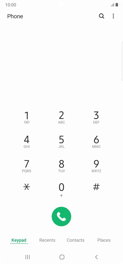 Press the menu icon.