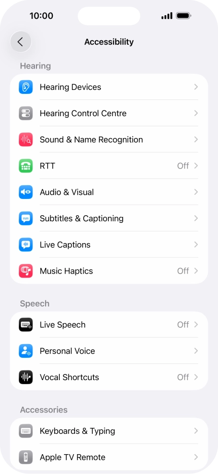 Press the required category below 