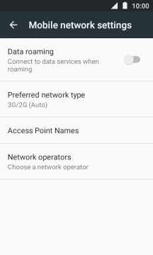 Press Preferred network type.