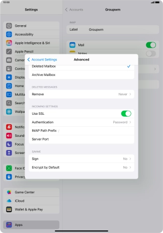 Press Authentication.