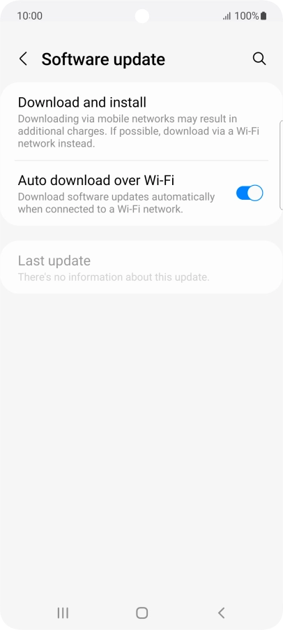 Press Download and install. If a new software version is available, it's displayed. Follow the instructions on the screen to update the phone software.