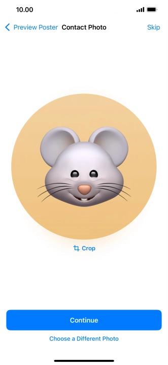 Follow the instructions on the screen to customise the selected picture and press Continue.