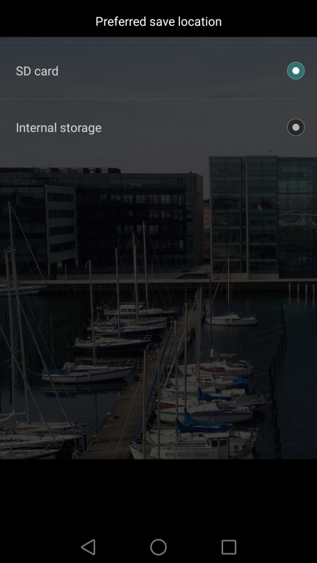 Press SD card to save your pictures on the memory card.
