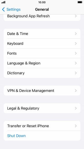 Press Transfer or Reset iPhone.