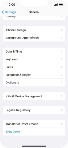 Press Transfer or Reset iPhone.