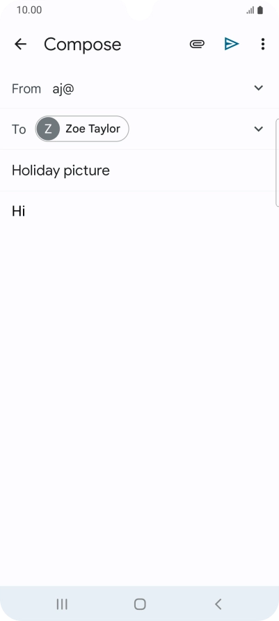 Press the attachment icon.