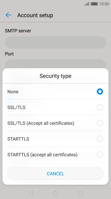 Press None to turn off the function.