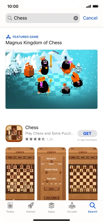 Press the required app.