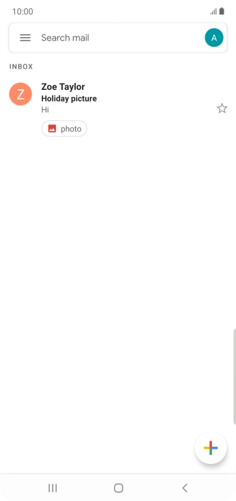 Press the email account icon.