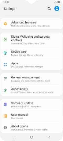 Press Software update.