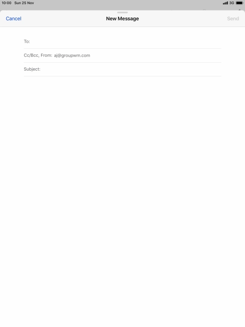 Press To: and key in the first letters of the recipient's name.