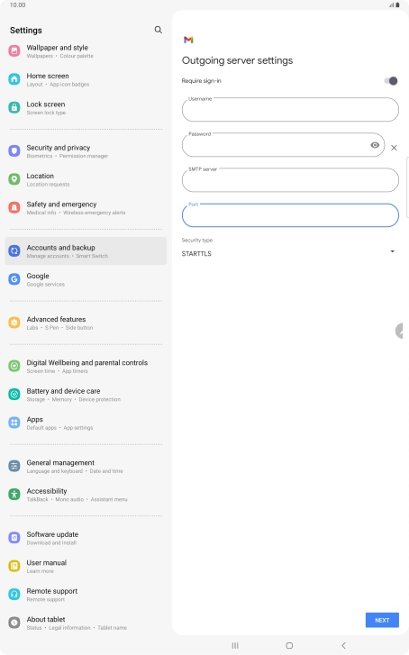 Press the drop down list below 