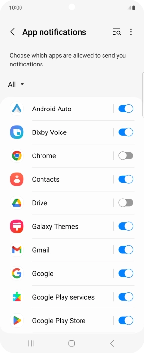 Press the drop down list.