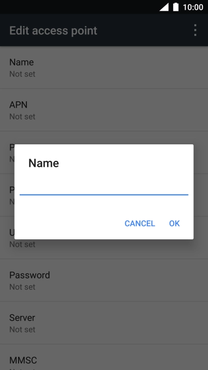 Key in Vodafone MMS and press OK.