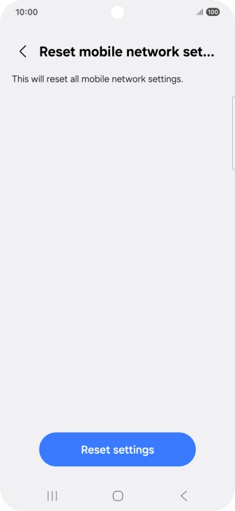 Press Reset settings.