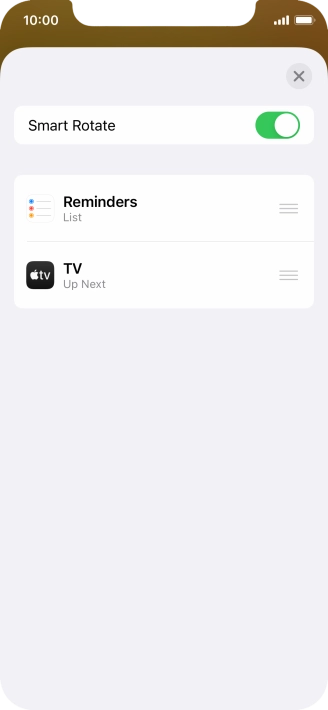 Press the indicator next to 