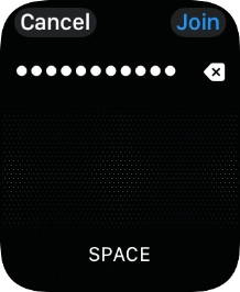 Key in the password for the Wi-Fi network and press Join.