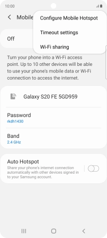 Press Configure Mobile Hotspot.