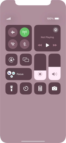 Press the flight mode icon to turn the function on or off.