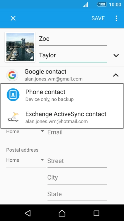 Press Phone contact.