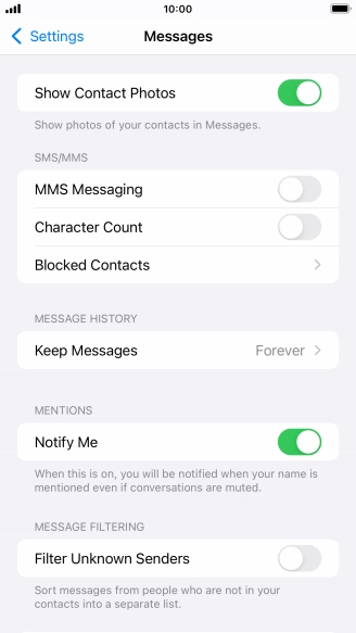 Press the indicator next to 