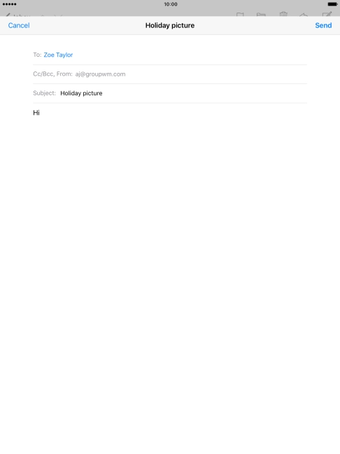 Press and hold the text input field.