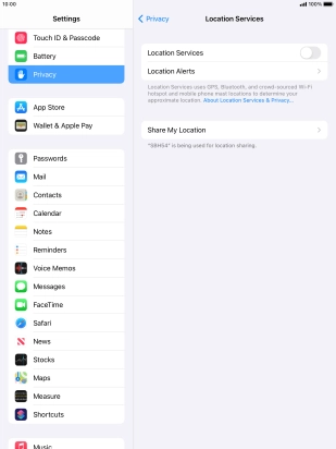 Press the indicator next to 