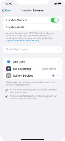Press the required app.