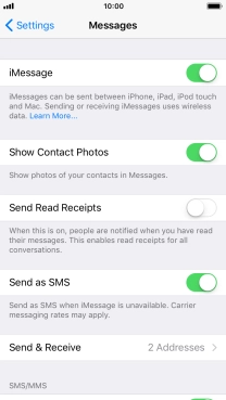 Press the indicator next to 
