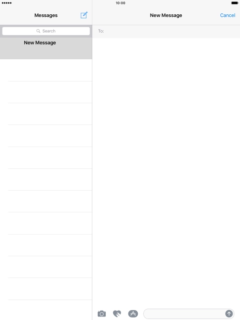 Press the search field and key in the first letters of the recipient's name.
