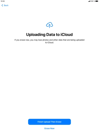Press the required setting.