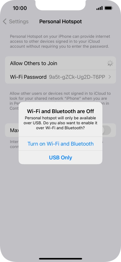 If Wi-Fi is turned off, press Turn on Wi-Fi and Bluetooth.