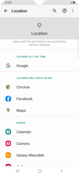 Press the required app.