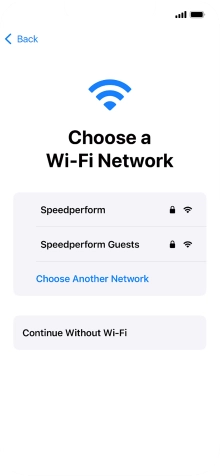 Press the required Wi-Fi network.