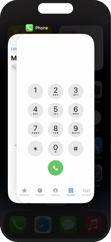 Slide upwards on the required application to end it.