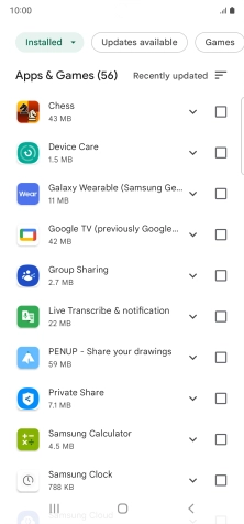 Press the required app.