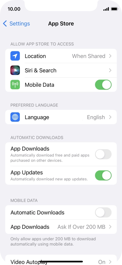 Press the indicator next to 