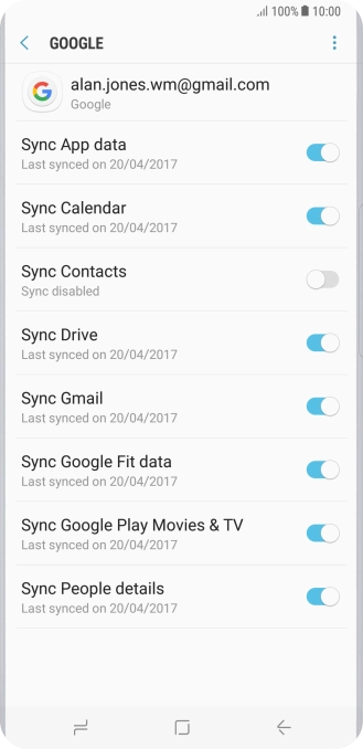 Press the indicator next to 