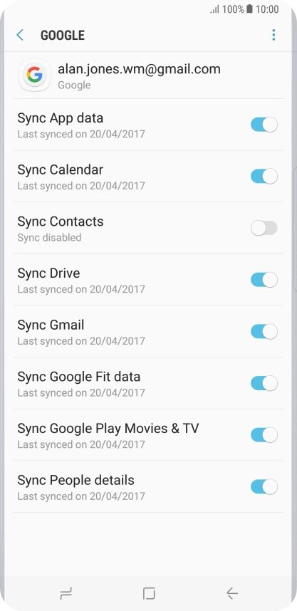 Press the indicator next to 