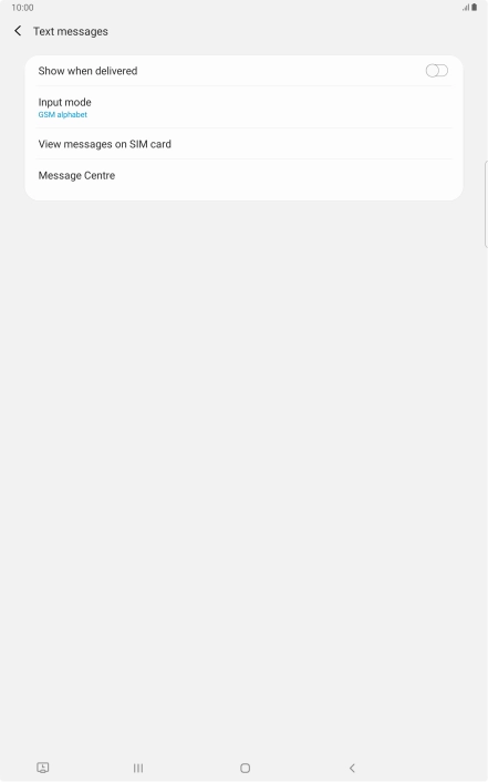 Press Message Centre.